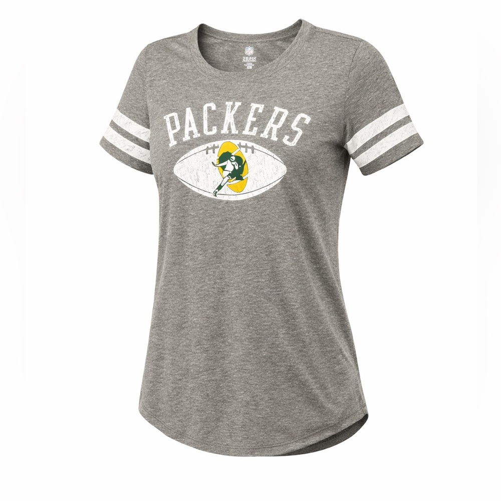 NFL Team Women’s Graphic Green Bay Packers Sleeve-Stripe Tee Sz XS​​